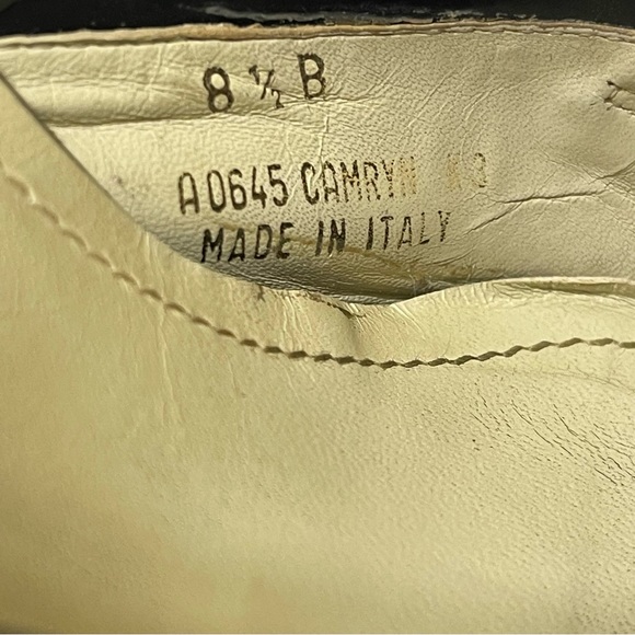 Coach Camryn Black Heel Shoes Size 8.5 Made In Italy Formal Party Cocktail - Picture 7 of 14